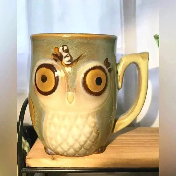 Gibson Other - Gibbson Home Owl Coffee Tea Mug Stoneware Pottery Heavy Ceramic Cup